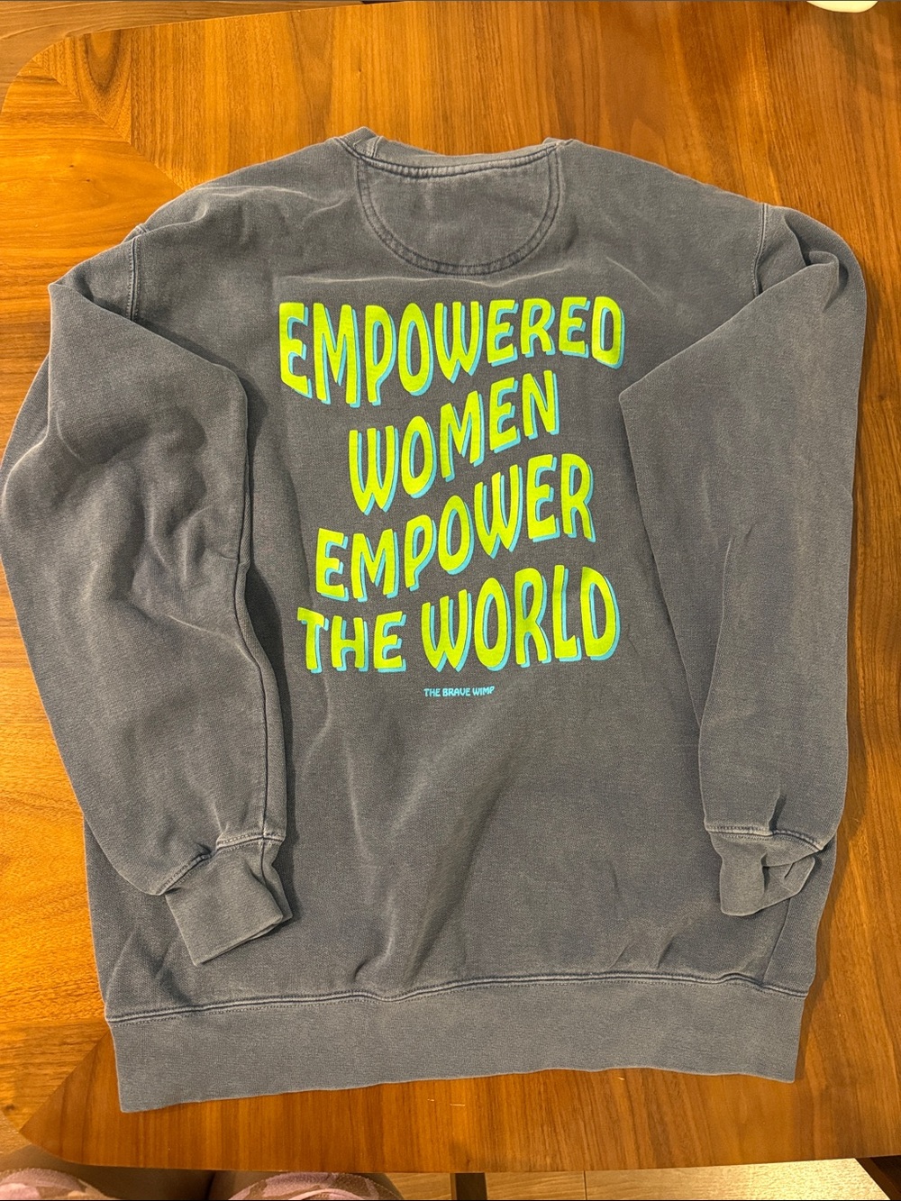 Charcoal 'Empowered Women' Graphic Crewneck Sweatshirt